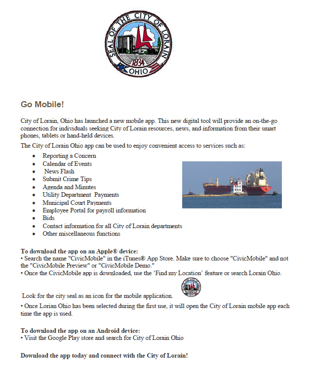 CityofLorain Go Mobile