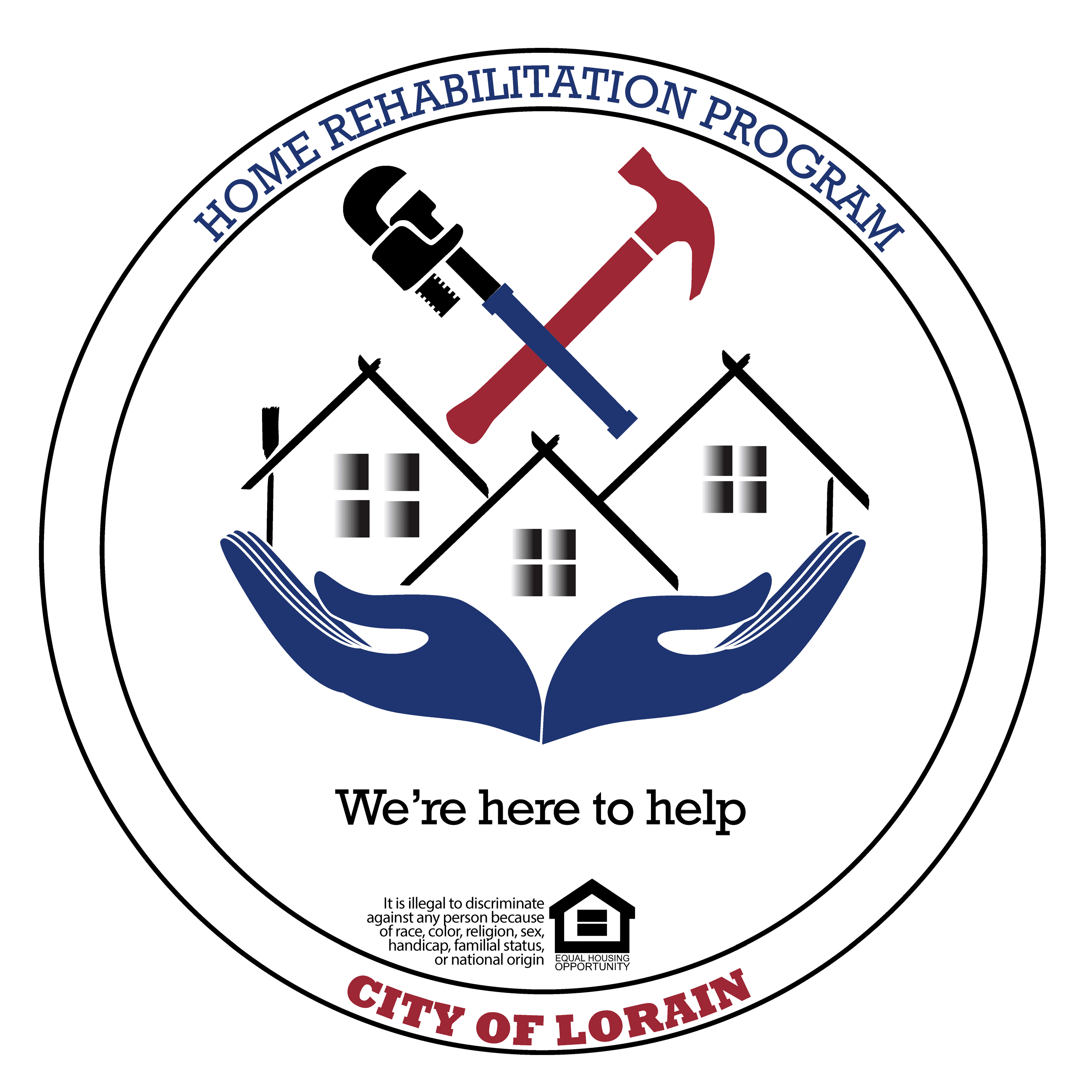 HOME We are here to help-ENGLISH logo