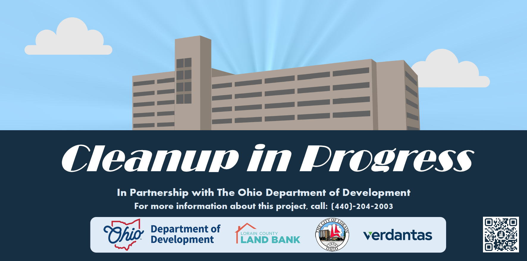 St. Joes Cleanup in Progress Banner