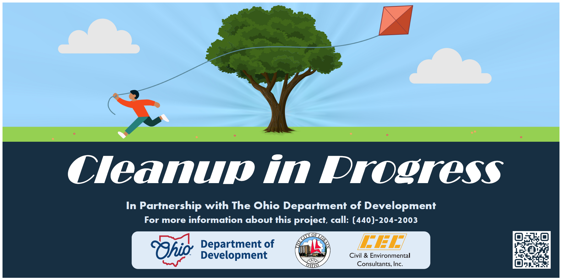 Stoveworks Cleanup in Progress Banner